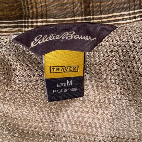 Eddie Bauer Travex men’s plaid short sleeve button down shirt size medium - Picture 3 of 7